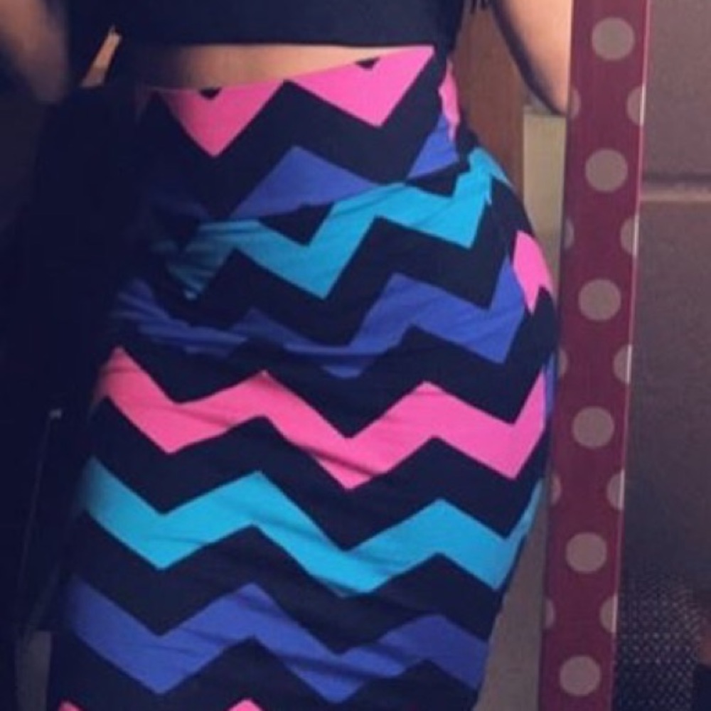 Chevron Print Skirt